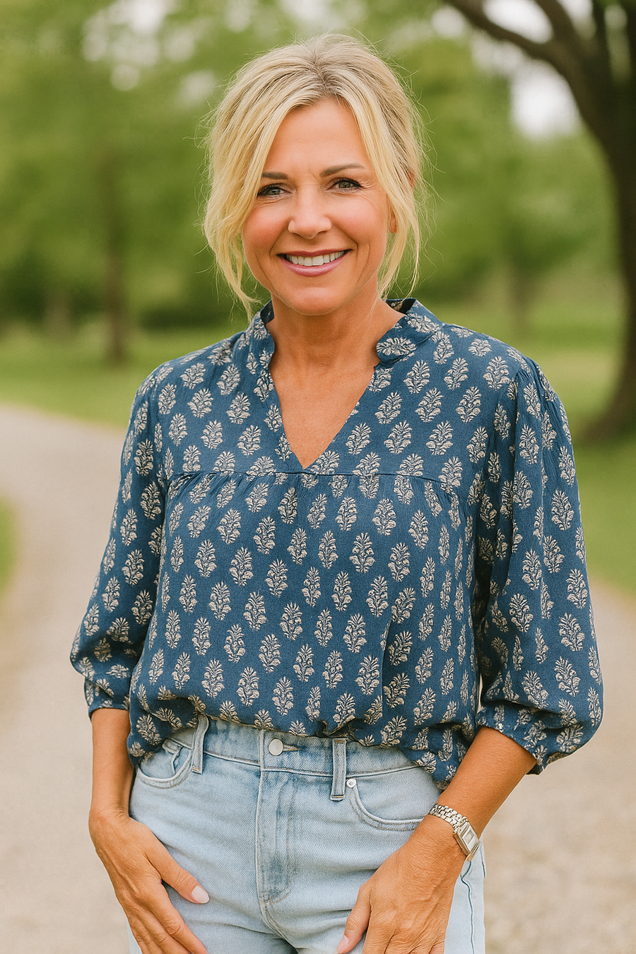 Alira | Elegant Pattern Blouse