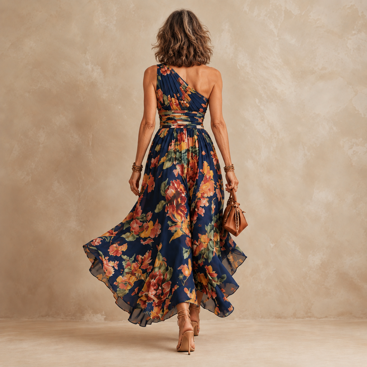 Celeste | One-Shoulder Floral Maxi Dress